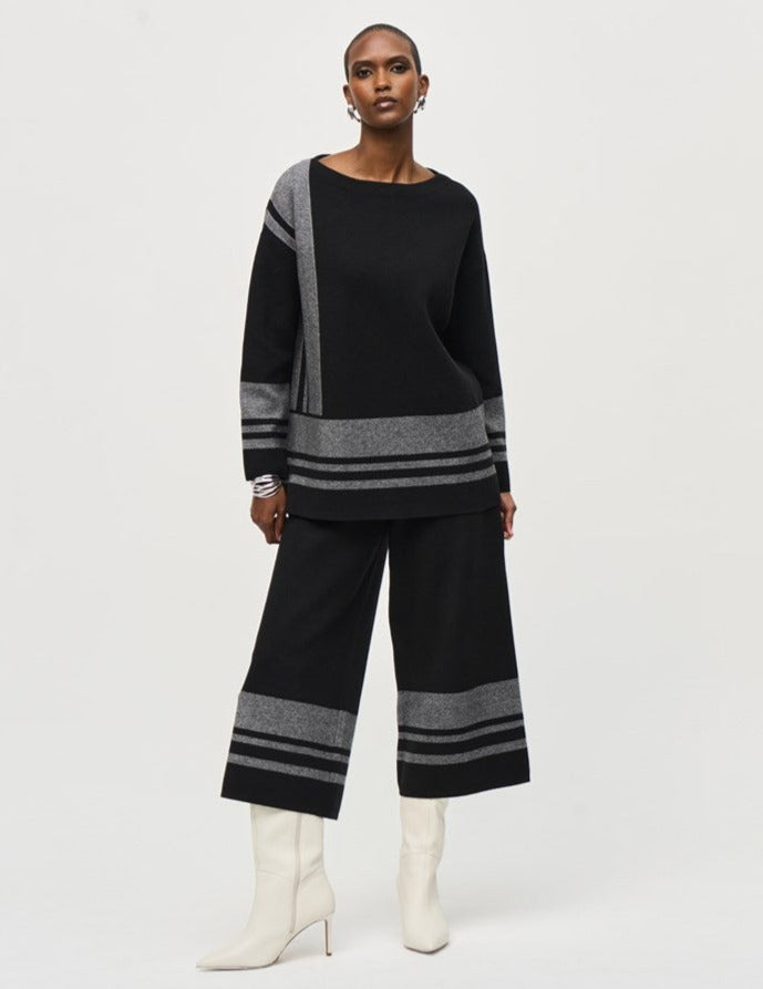 The Jacquard Sweater Knit Culotte Pants by Joseph Ribkoff