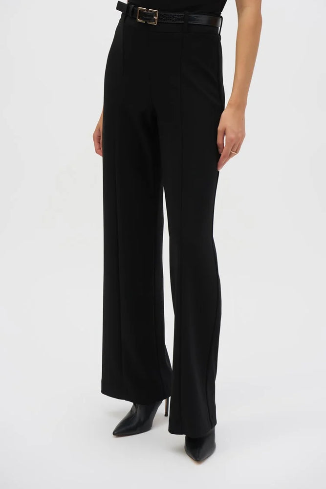 
                      
                        Front view of the Silky Knit Belted Wide-Leg Pants from Joseph Ribkoff in the color black
                      
                    