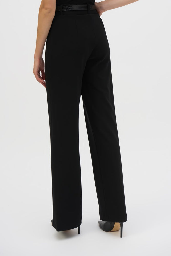 
                      
                        Back view of the black Silky Knit Belted Wide-Leg Pants from Joseph Ribkoff
                      
                    