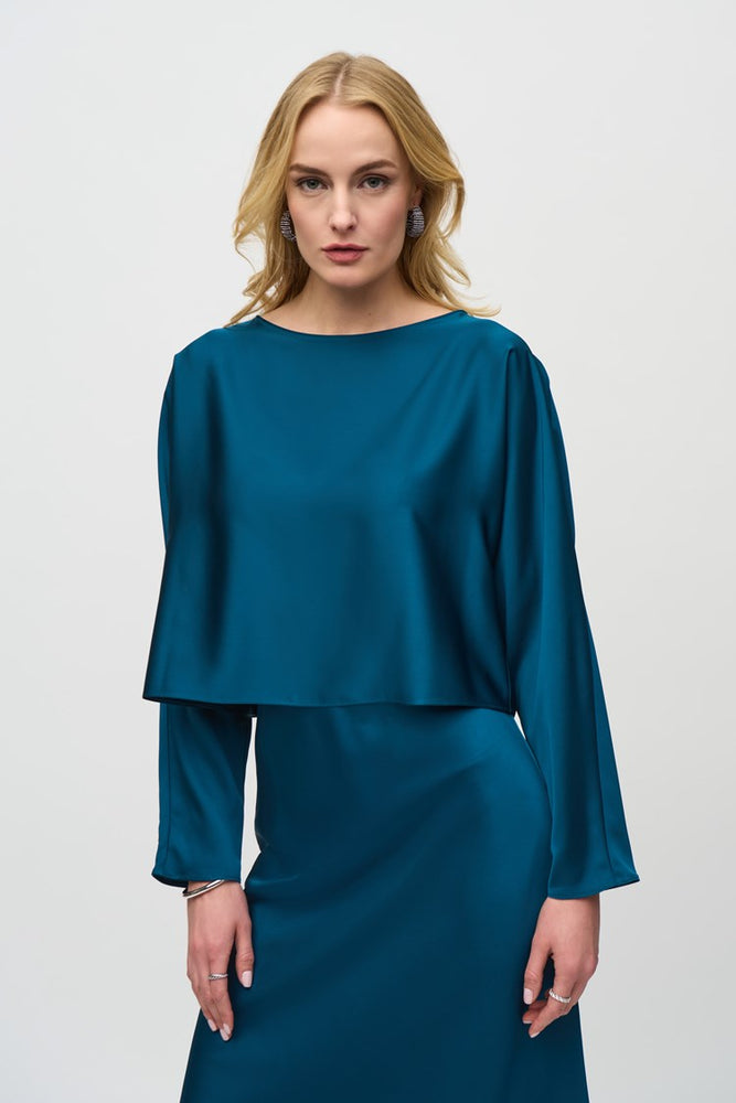 The Twilight Satin Boxy Top by Joseph Ribkoff