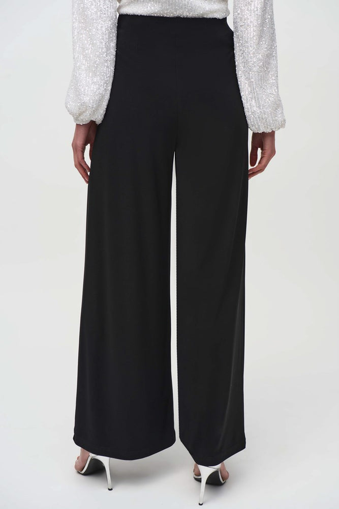 
                      
                        Back view of the Black Silky Knit Wide-Leg Pull-On Pant by Joseph Ribkoff
                      
                    