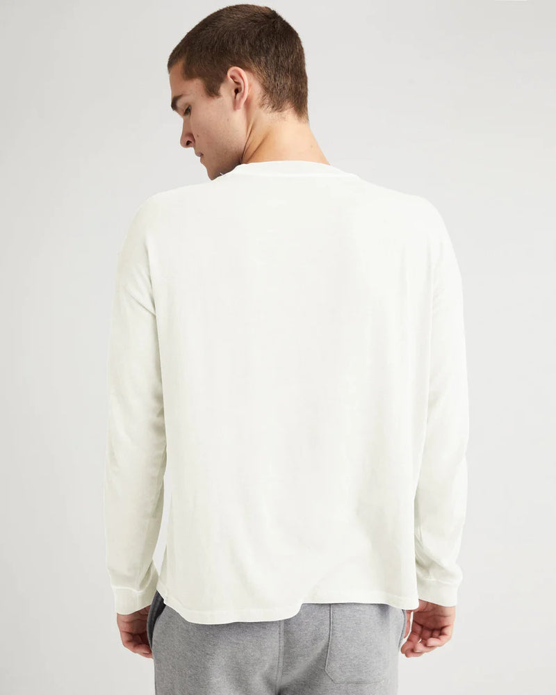 
                      
                        Back view of the Relaxed Long Sleeve Men's Tee by Richer Poorer in the color Moonlit Ocean
                      
                    