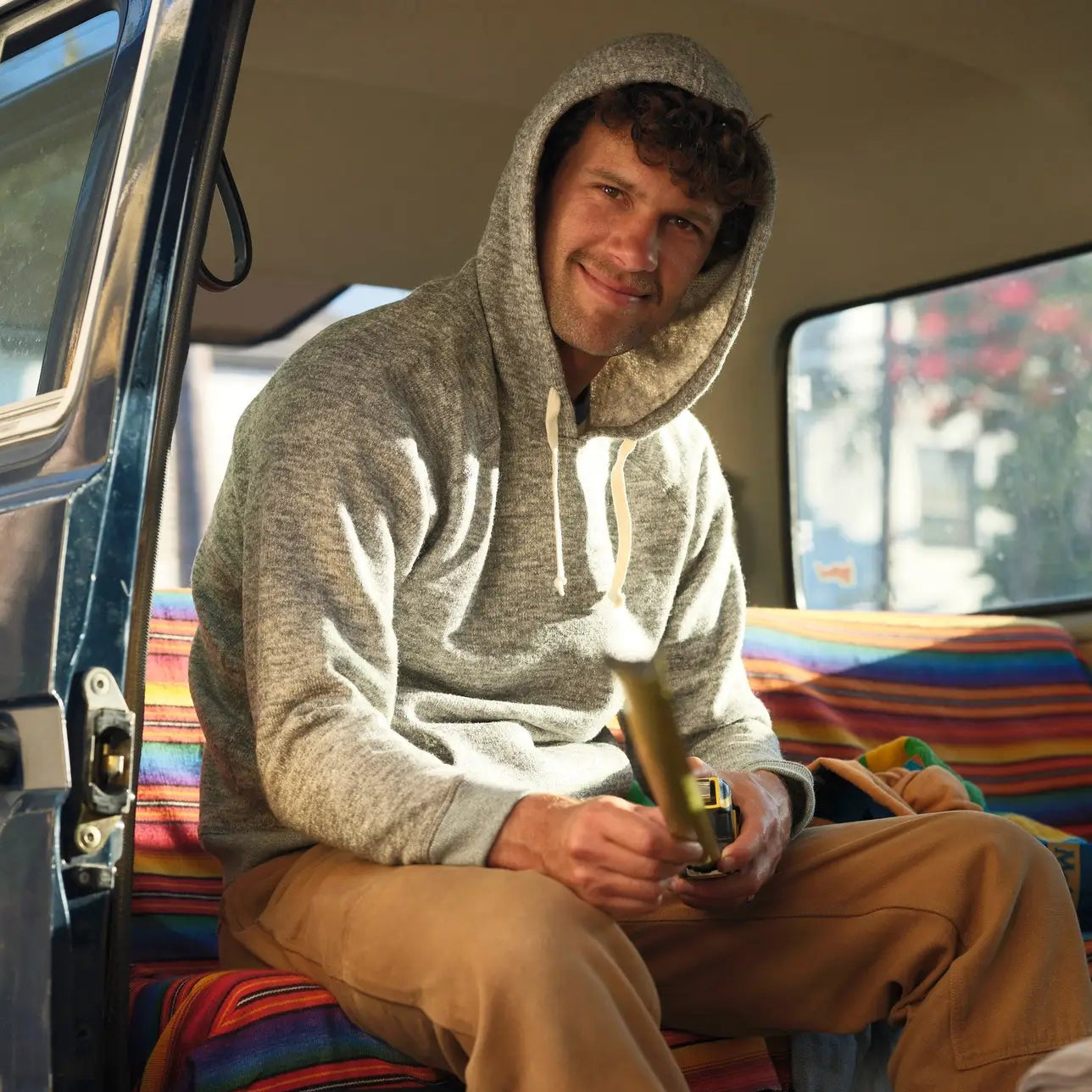 Mollusk Heathered Pullover in Gray