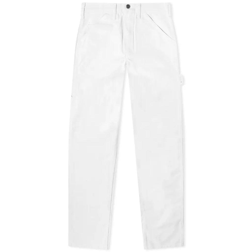 Front view of the men's white OG Painter Pants by the brand Stan Ray