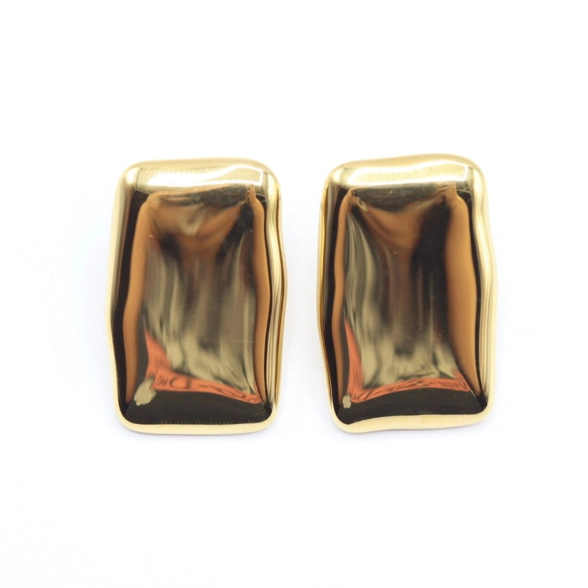 Shop the Dory Chunky Rectangle Stud Earring by Liv Bella Vita at Harbour Thread boutique in St. Pete's Grand Central District. 