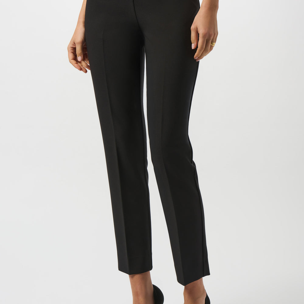 Black Lux Twill Straight Leg Pull-On Pants by Joseph Ribkoff