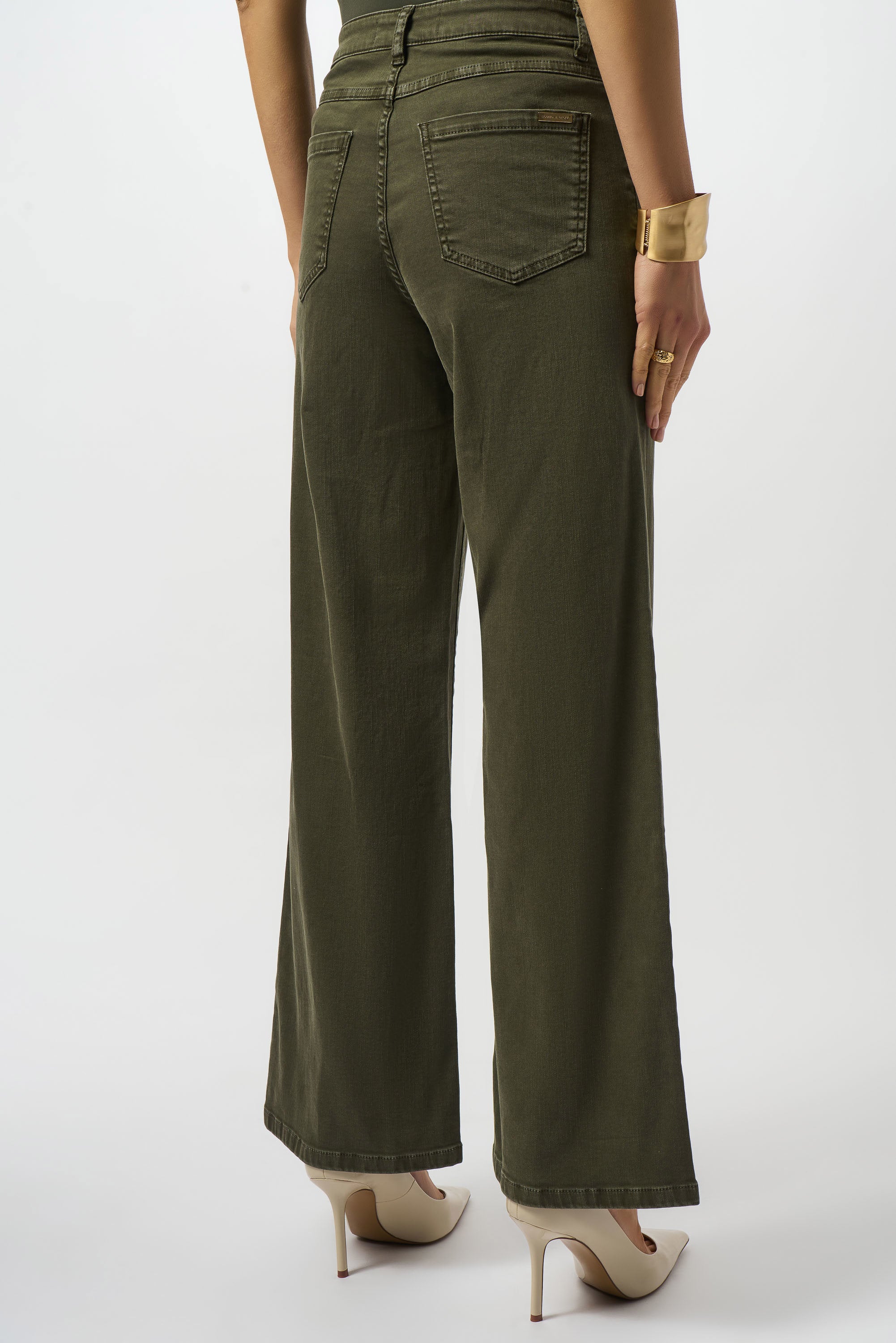 Joseph Ribkoff Goldie Classic Wide-Leg Stretch Jeans | Harbour Thread