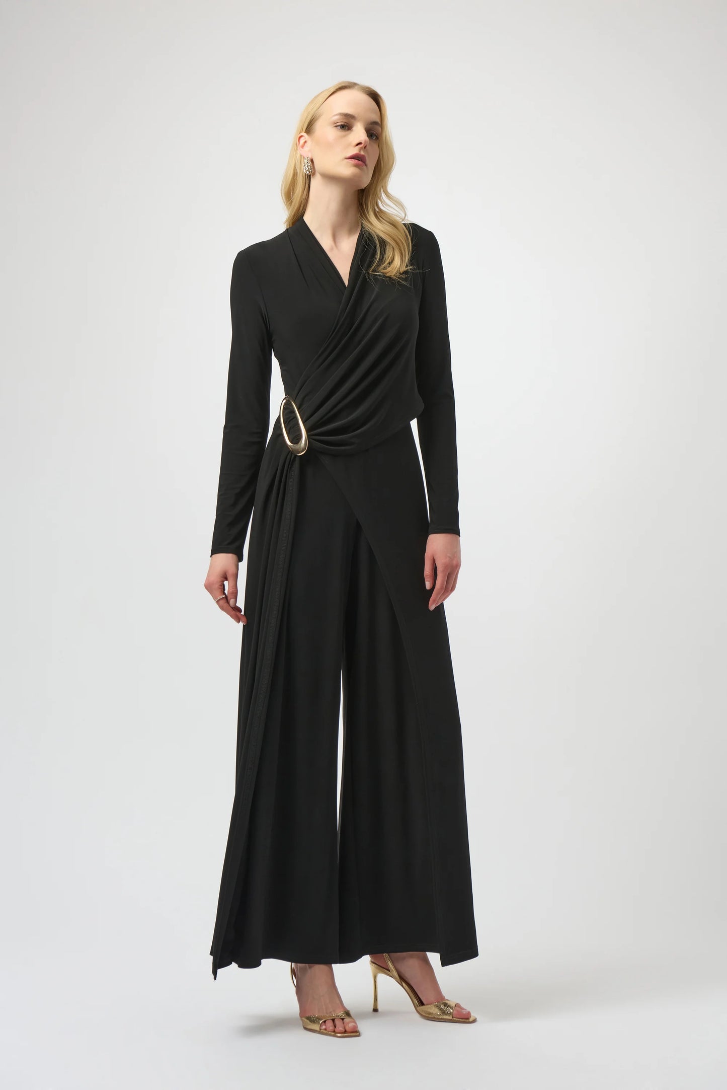 Joseph Ribkoff Silky Knit Wide Leg Jumpsuit