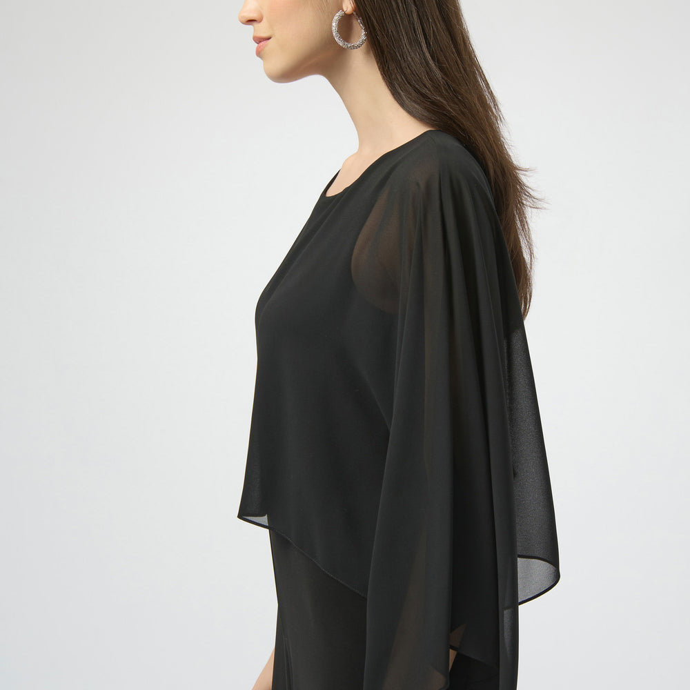 
                      
                        Joseph Ribkoff Silky Knit and Chiffon Wide Leg Jumpsuit
                      
                    