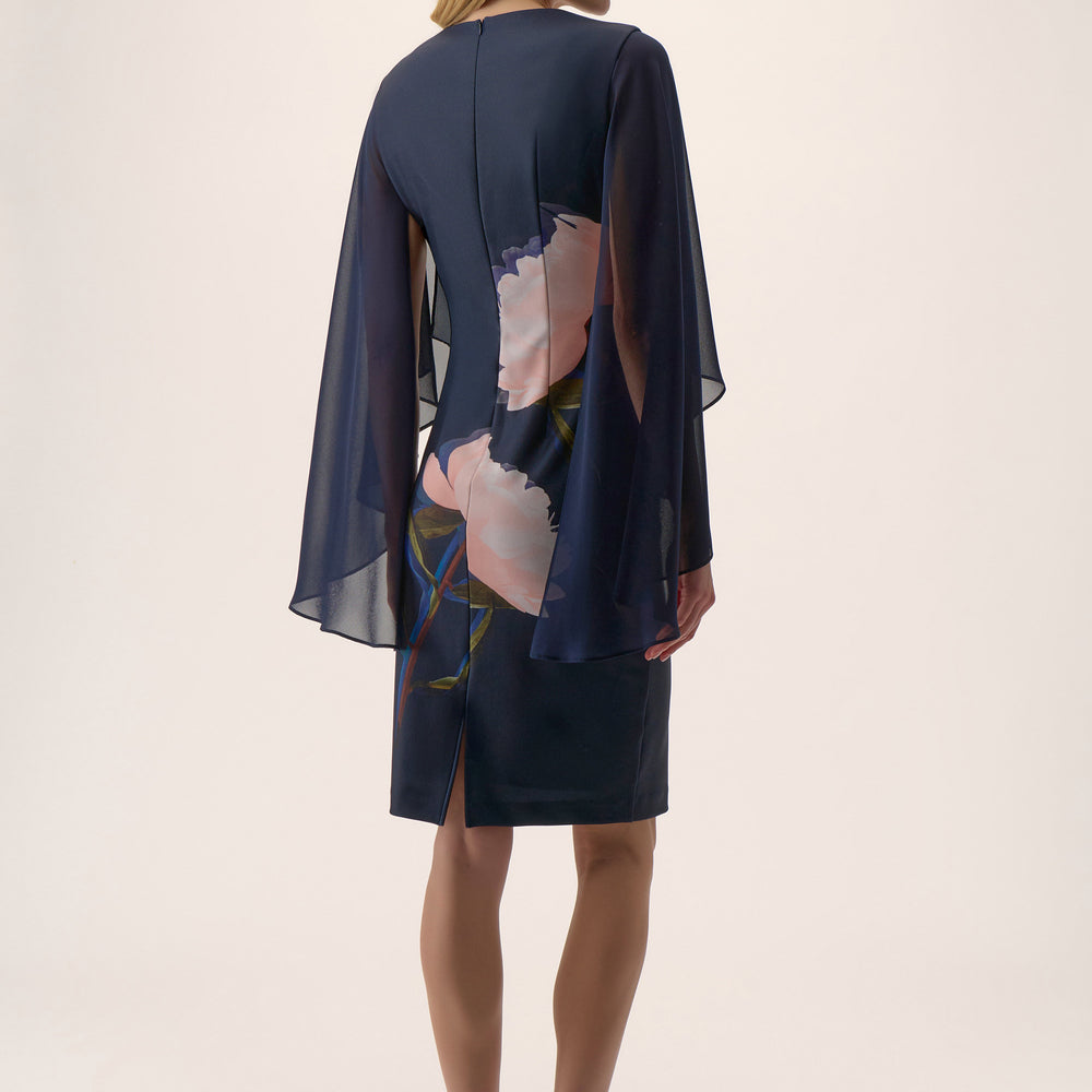 
                      
                        Joseph Ribkoff Silky Knit & Chiffon Floral Placement Sheath Dress
                      
                    