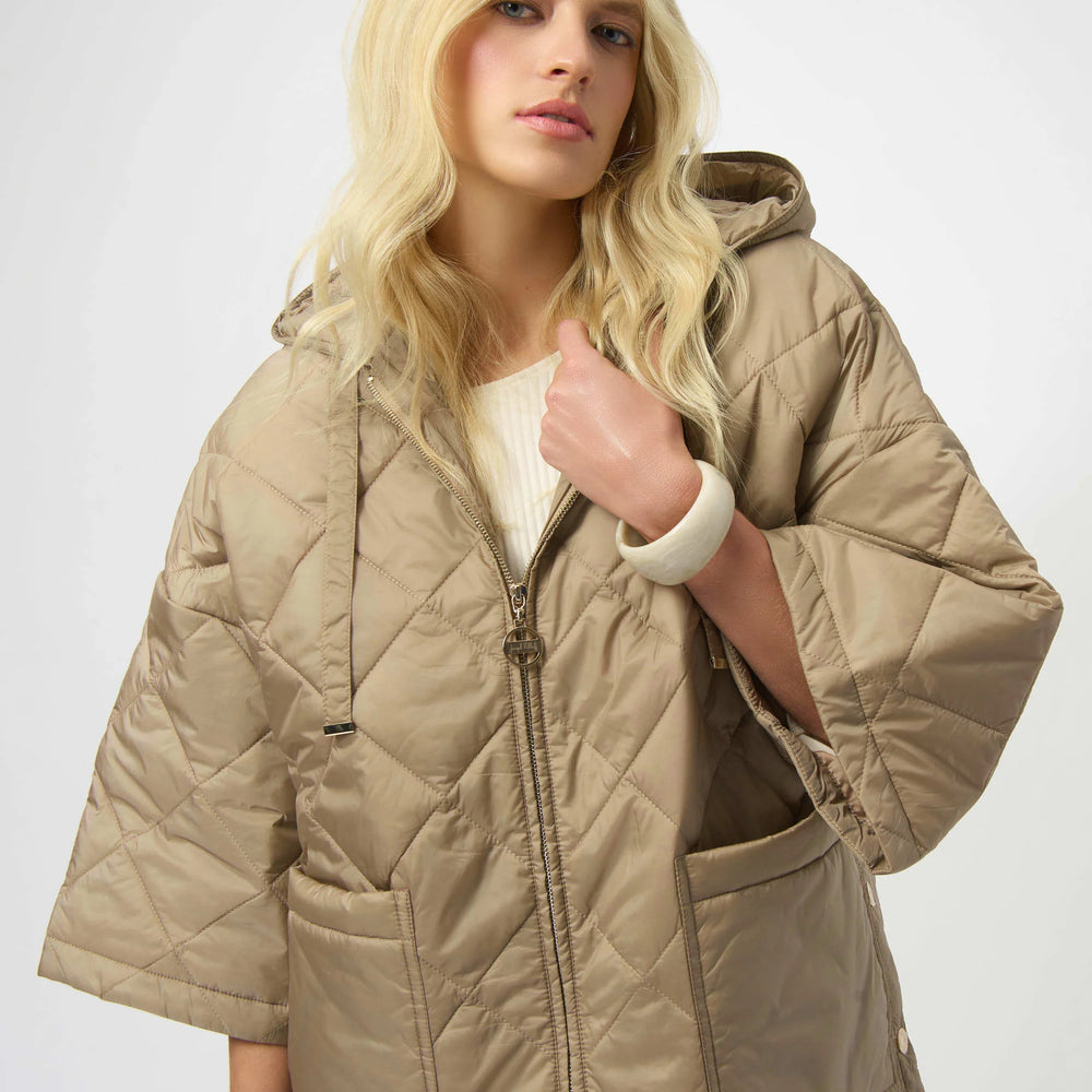 
                      
                        Joseph Ribkoff Woven Diamond Quilt Hooded Jacket
                      
                    