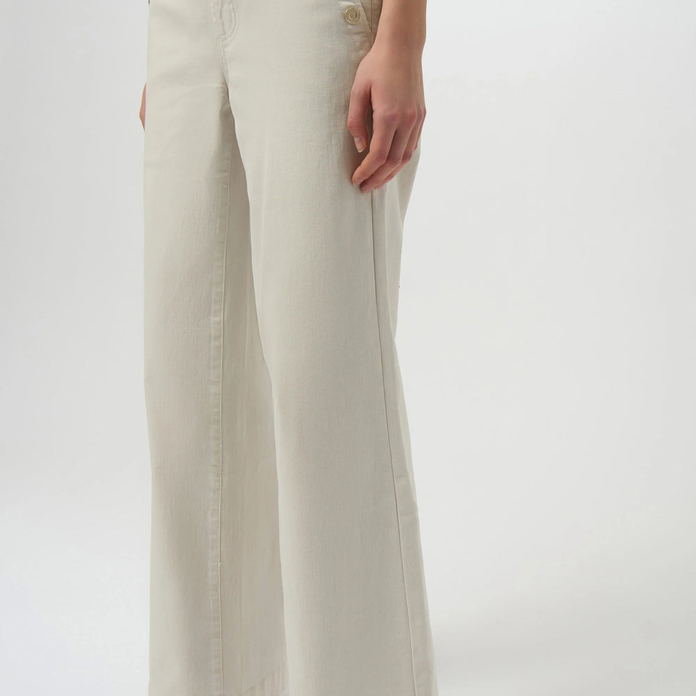 The Joseph Ribkoff Classic Wide Leg Pull-On Jeans are available at Harbour Thread boutique in the color Birch