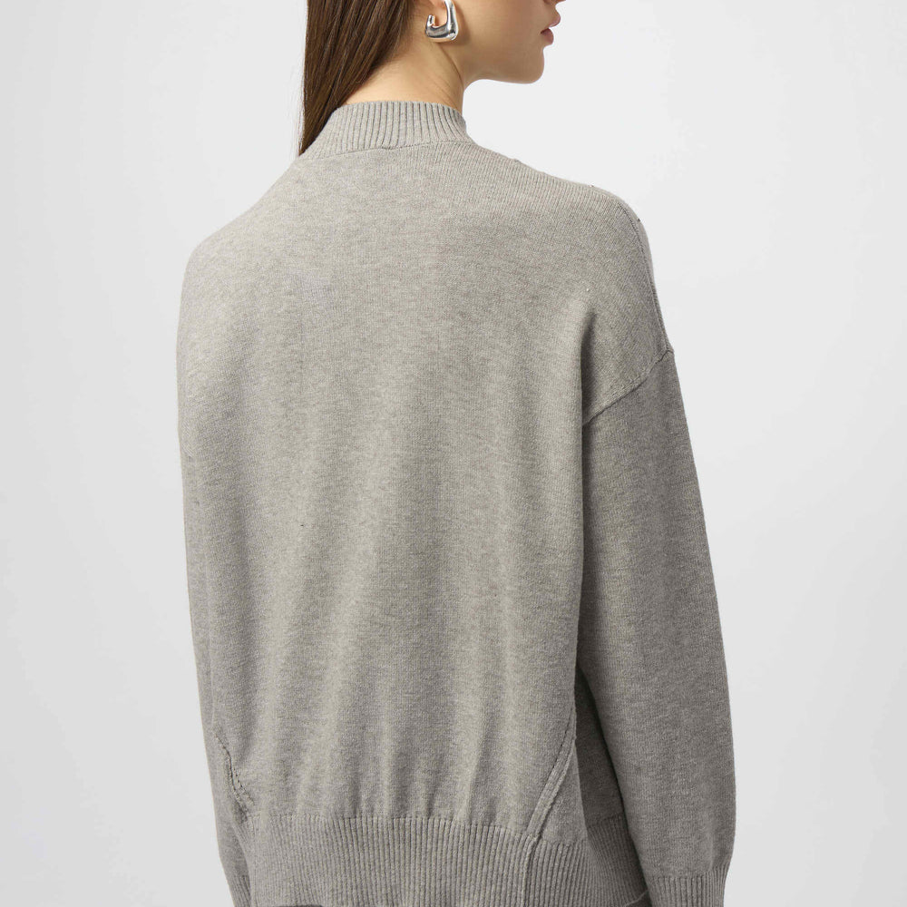 
                      
                        Joseph Ribkoff Sweater Knit Mock Neck Pullover with Rhinestones
                      
                    