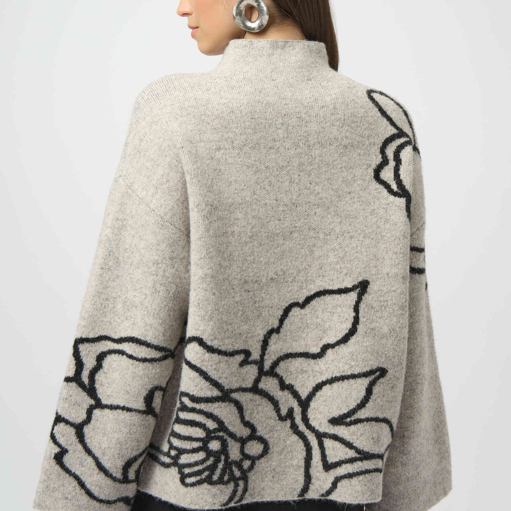 
                      
                        Joseph Ribkoff Sweater Knit Floral Print Pullover
                      
                    
