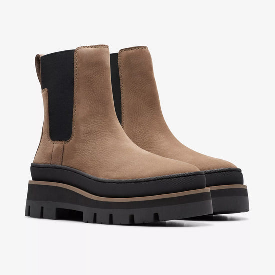 Load image into Gallery viewer, Clarks Orianna2 Top Chelsea Boot - Pebble Nubuck
