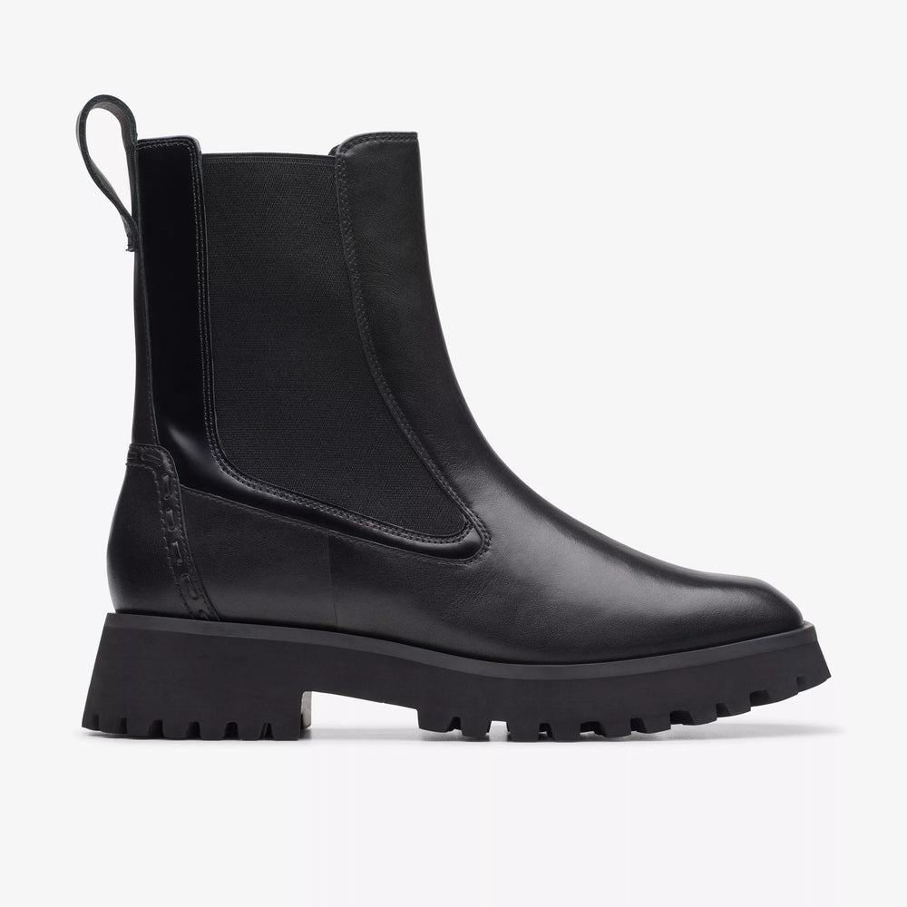 
                      
                        Clarks Stayso Rise Boot - Black Leather
                      
                    