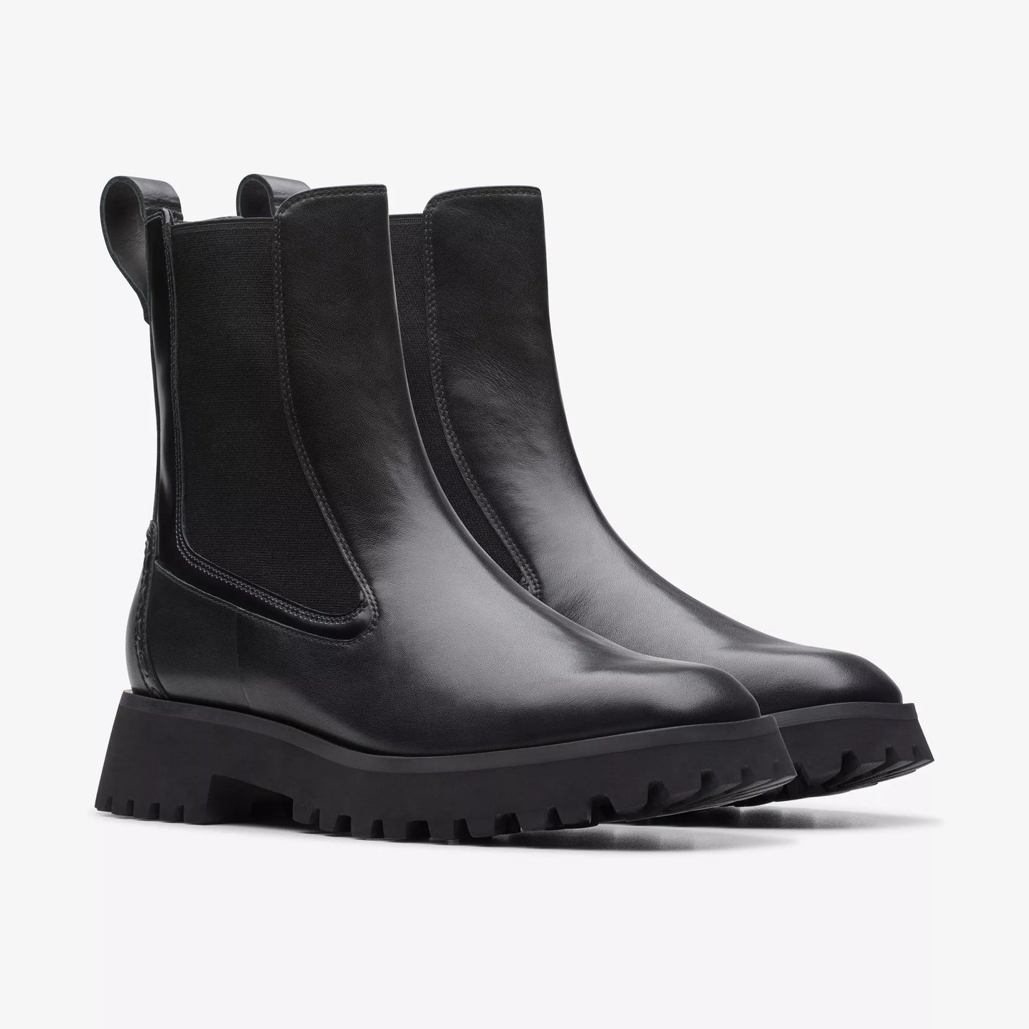 Clarks Stayso Rise Boot - Black Leather
