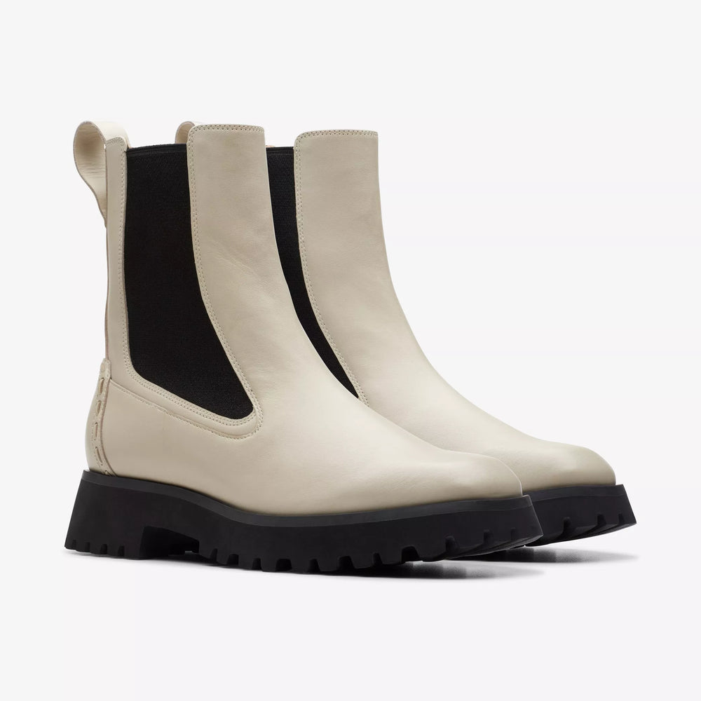 
                      
                        Clarks Stayso Rise Boot - Ivory Leather
                      
                    