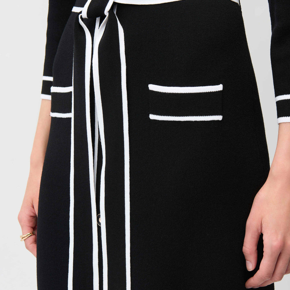 
                      
                        Joseph Ribkoff Viscose Shirt Dress with Contrast Piping And Sash
                      
                    