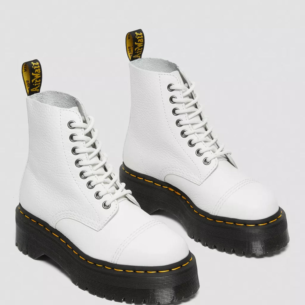 Dr. Martens Sinclair Leather Platform Boots - White Milled Nappa