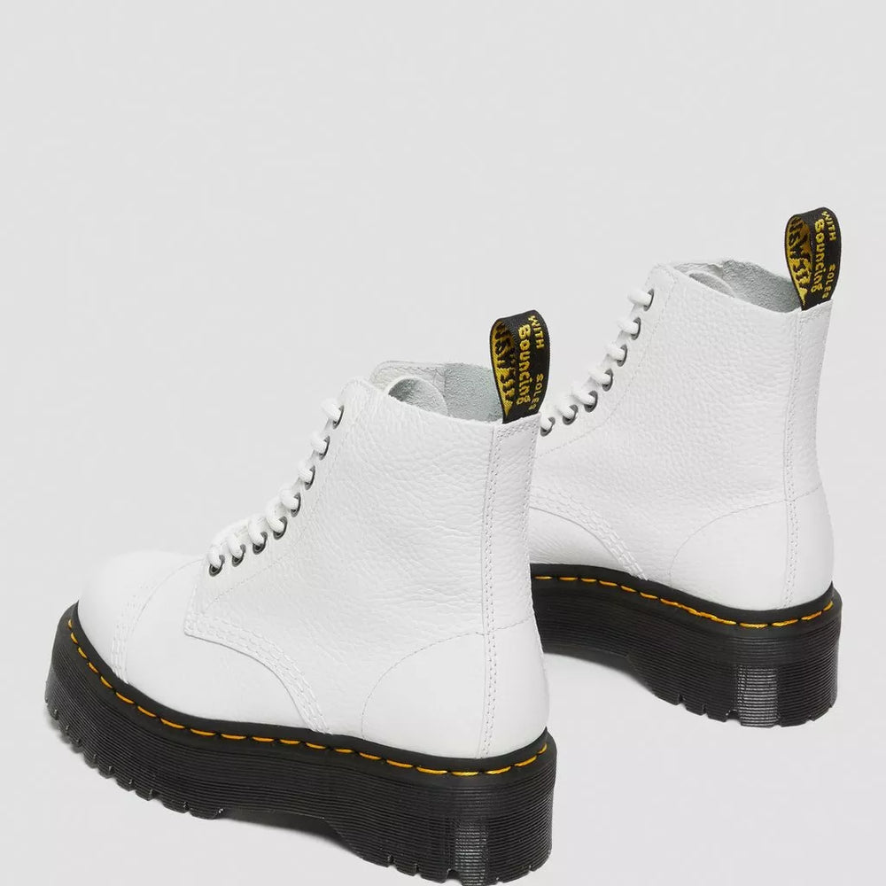 
                      
                        Dr. Martens Sinclair Leather Platform Boots - White Milled Nappa
                      
                    