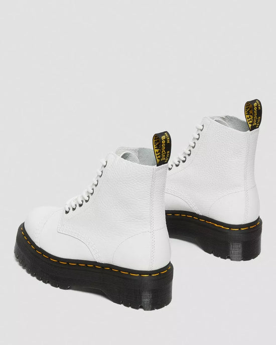 Dr. Martens Sinclair Leather Platform Boots - White Milled Nappa