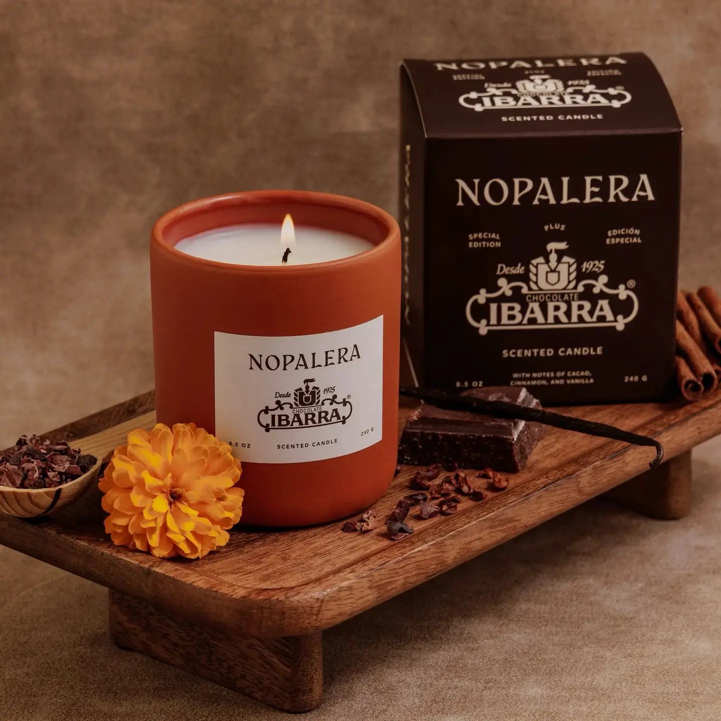 Nopalera X Ibarra Mexican Hot Chocolate Candle