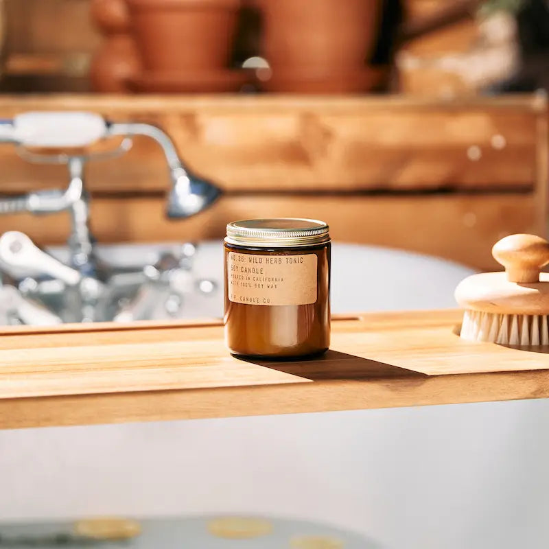 Elevate your space with the 7.2 oz Wild Herb Tonic Soy Candle by P.F. Candle Co., available at Harbour Thread boutique!