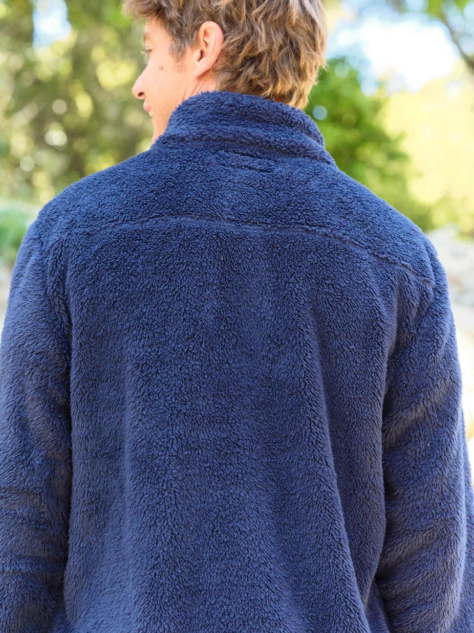 Men's fuzzy blue jacket