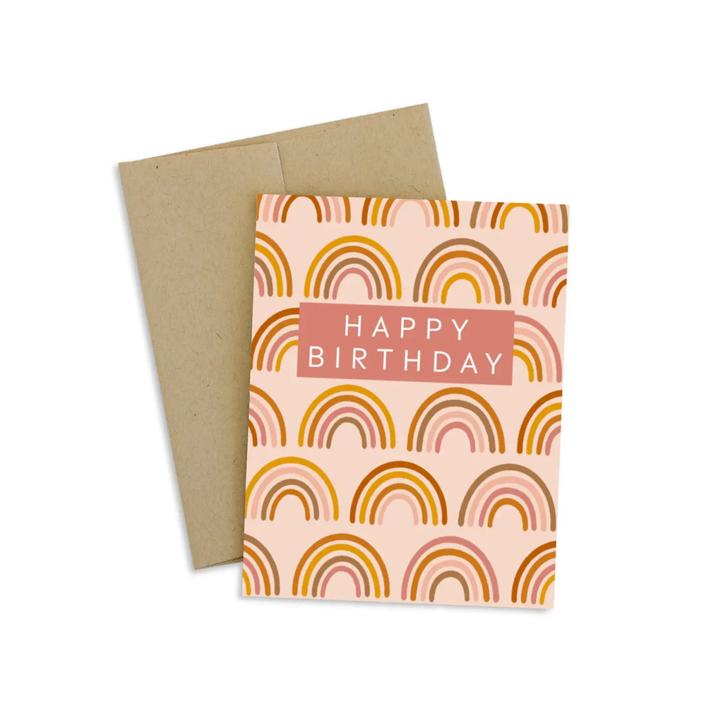 The Rainbow Happy Birthday Greeting Card by Elyse Breanne Design