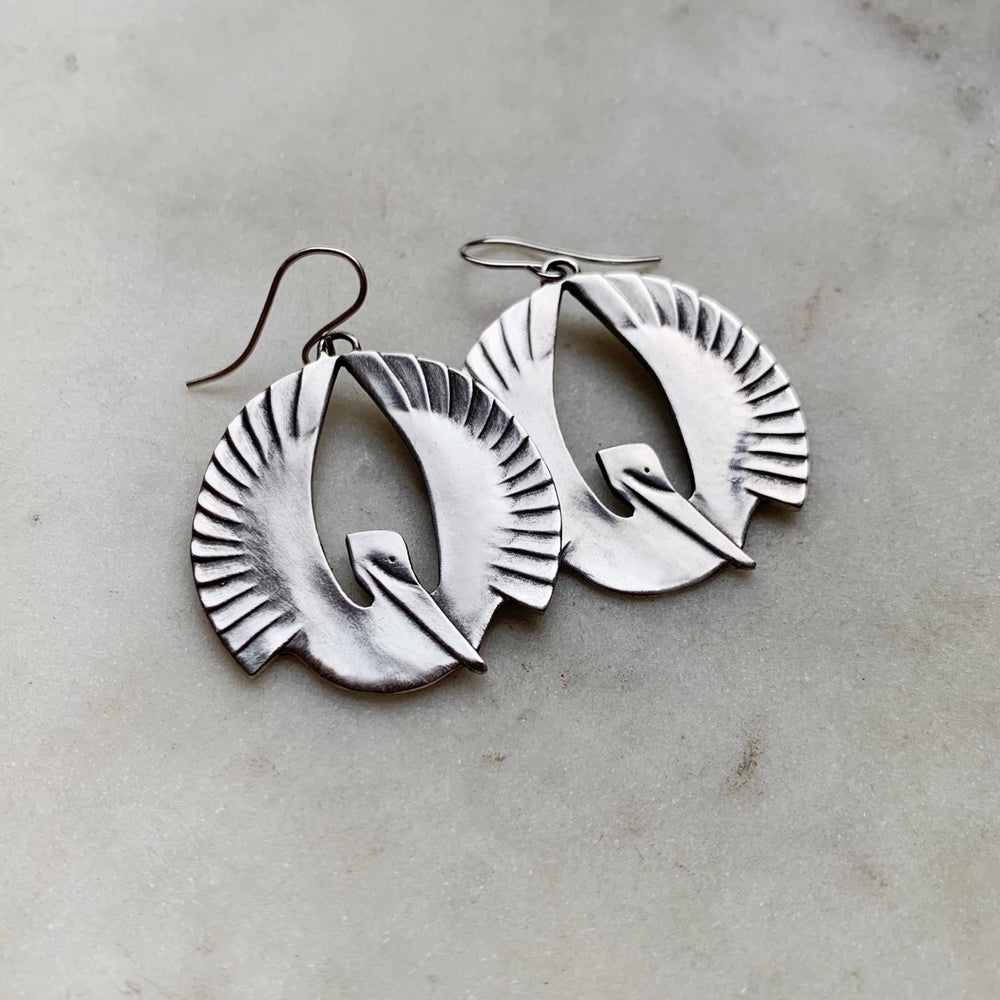Mimosa Handcrafted Pelican Rising Earrings