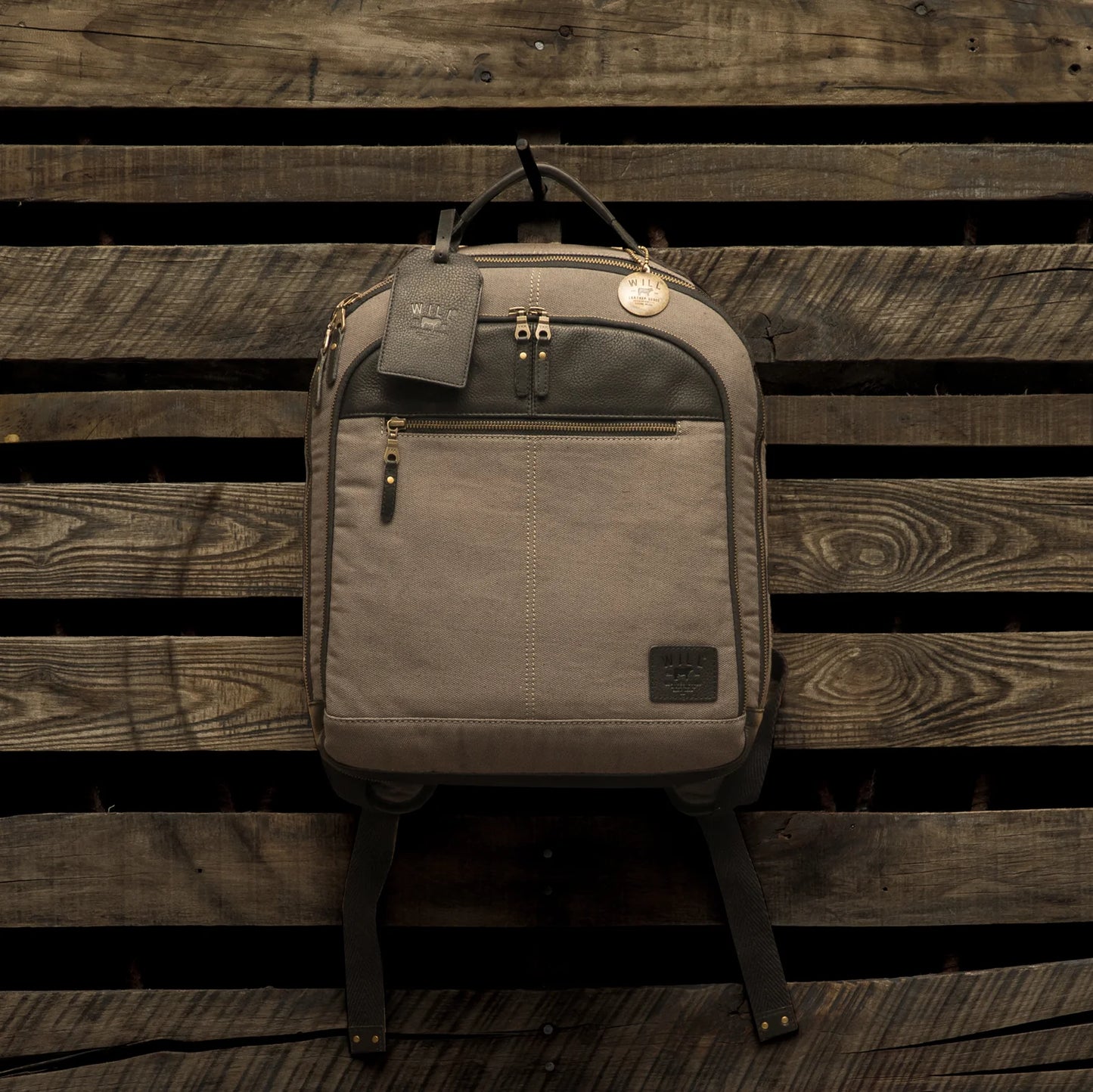 The Commuter Collection Backpack by Will Leather Goods in color Charcoal