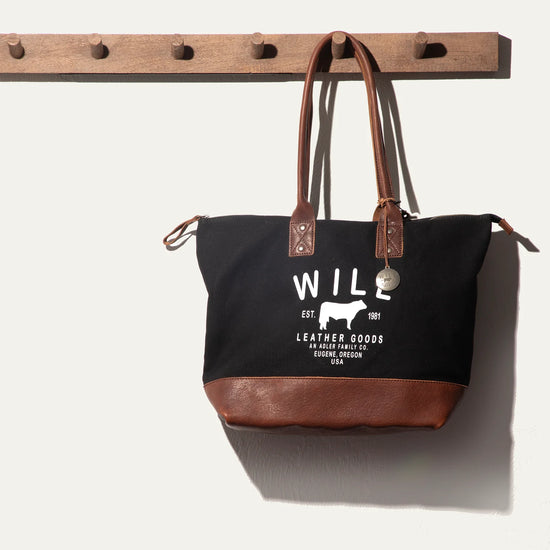 Will Leather Goods Utility Tote in Black