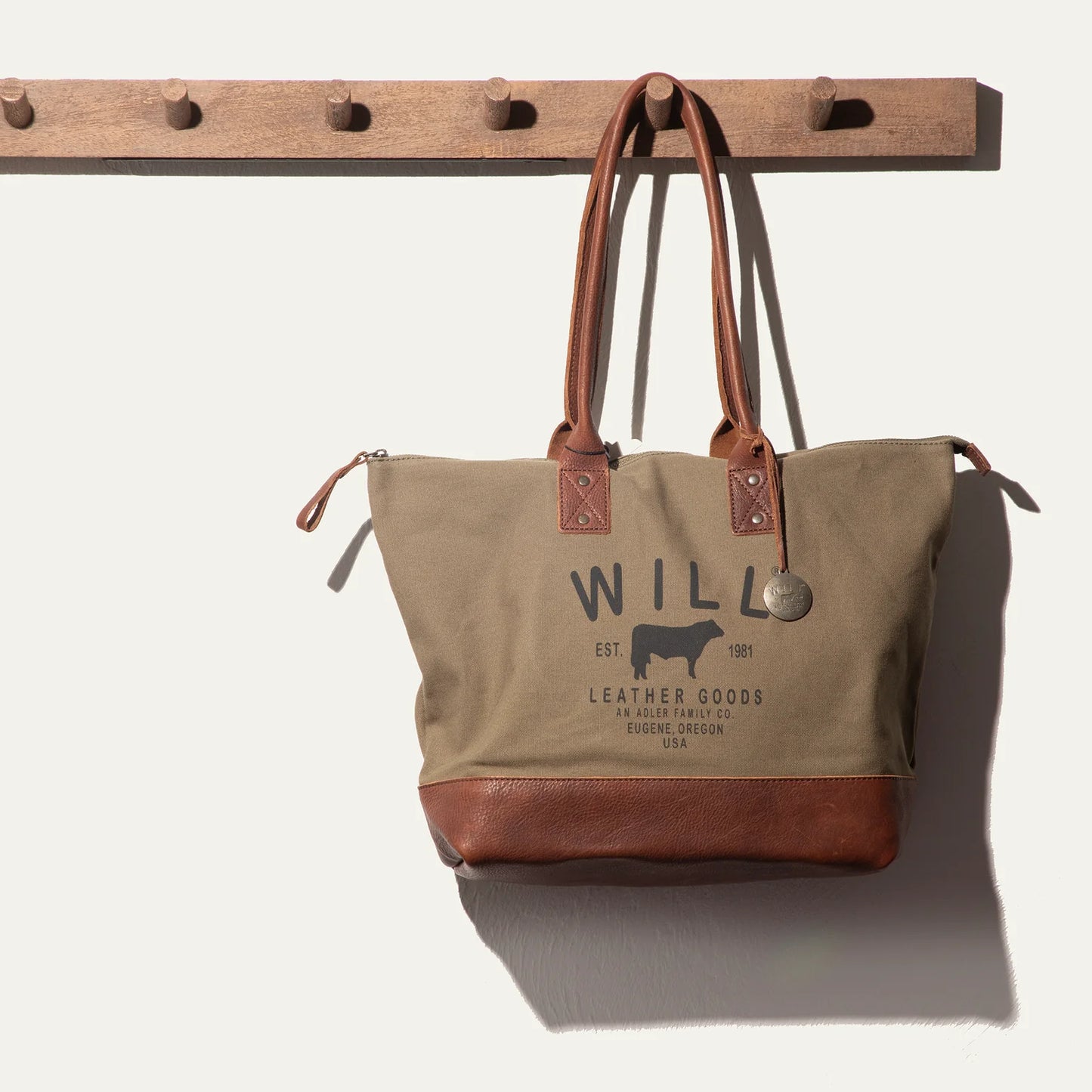 Will Leather Goods Utility Tote in Olive