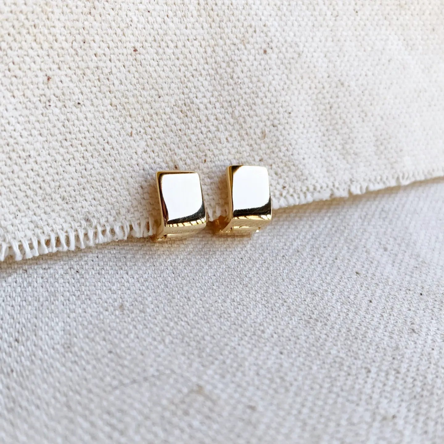 Shop the 18k Gold Filled Square Clicker Earrings by GoldFi at Harbour Thread for elevated and chic accessory style. 