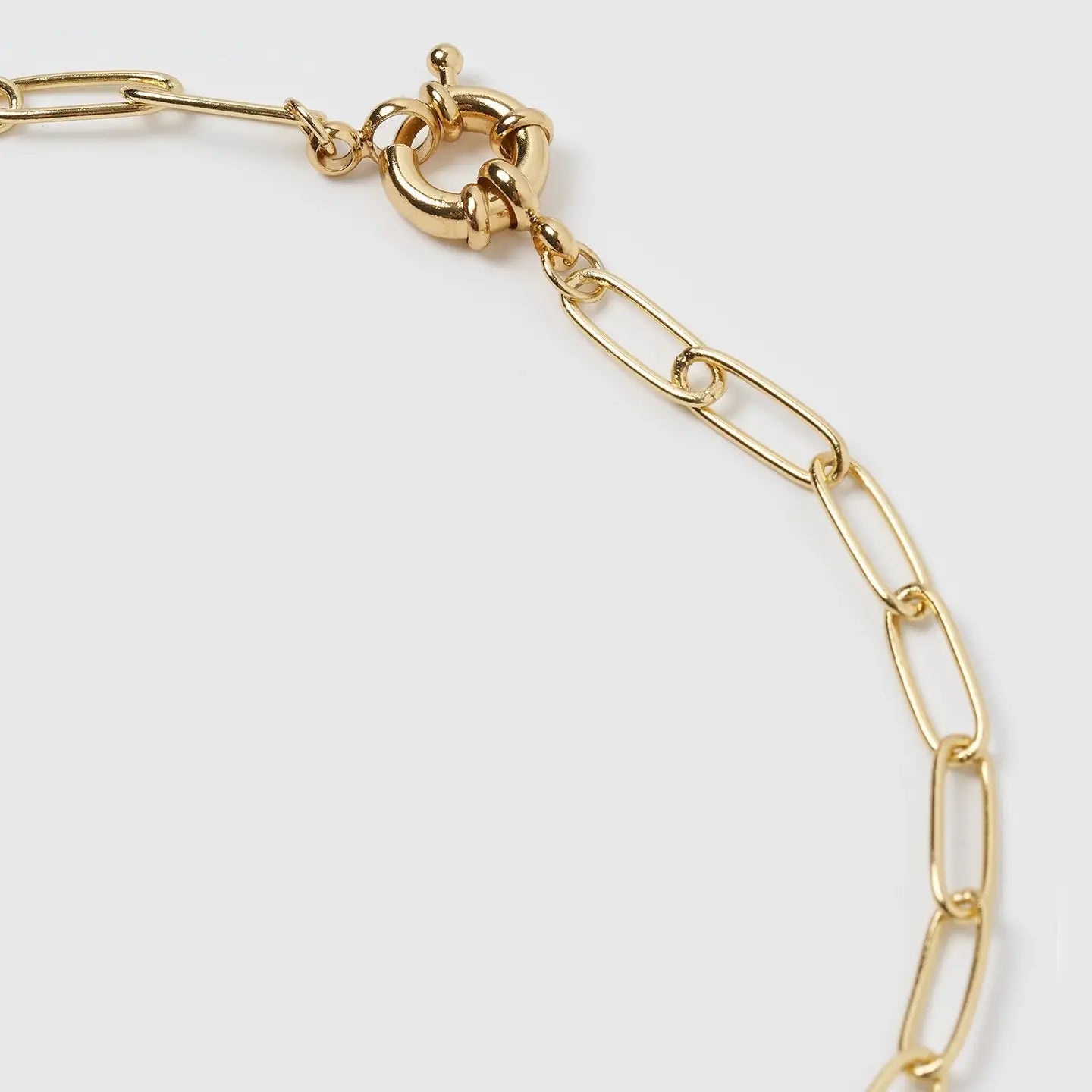 Design detail on the Boca Gold Stacking Chain Necklace by Arms of Eve