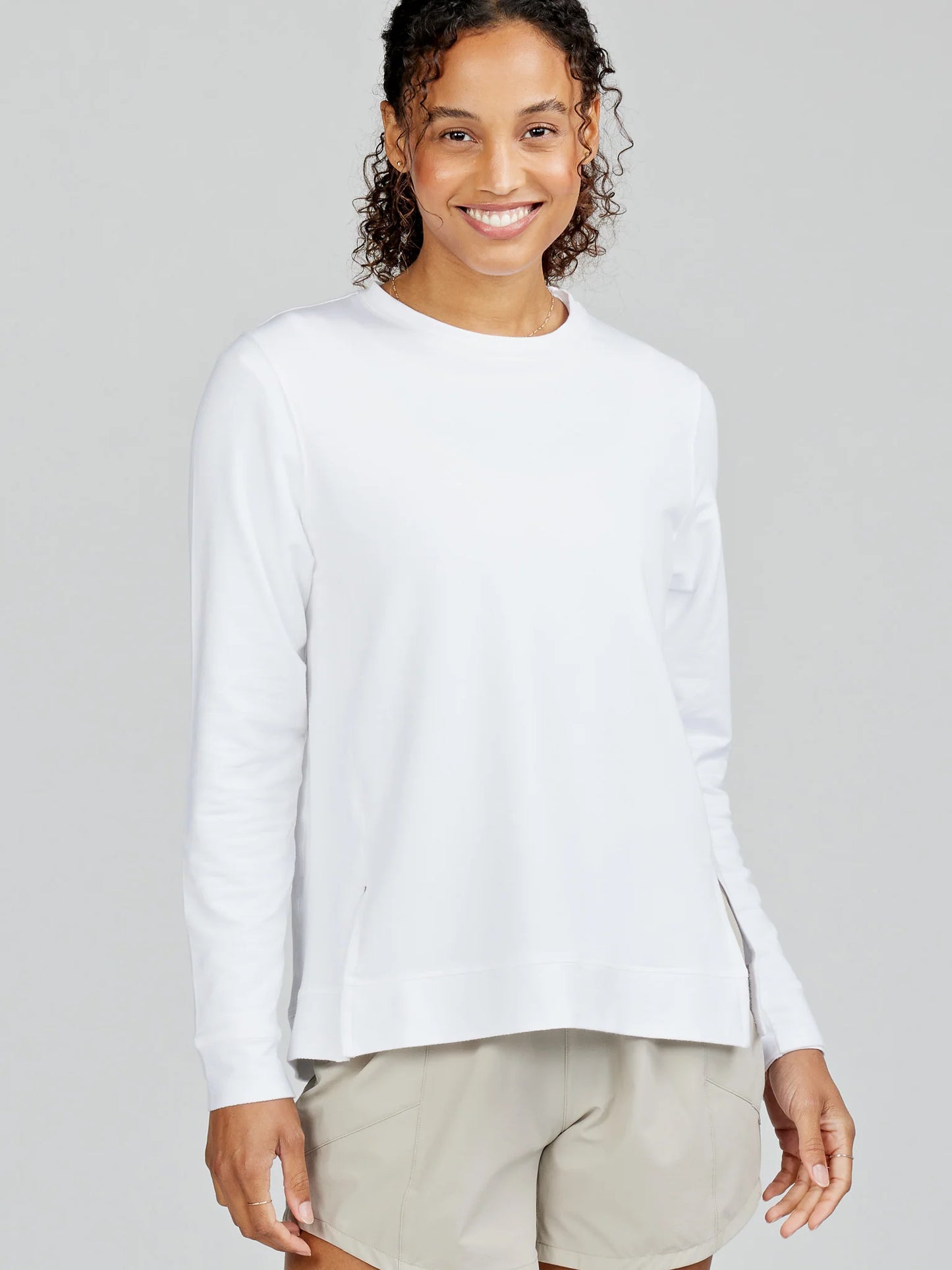 The White Riverwalk Sweatshirt 2.0 by tasc Performance