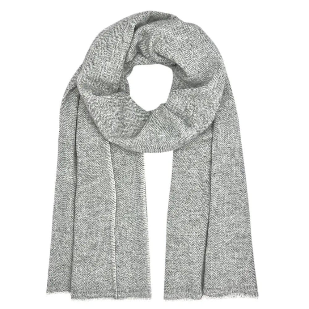 
                      
                        Slate + Salt Herringbone Handloom Cashmere Scarf
                      
                    