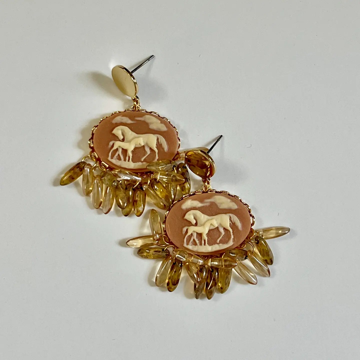 Unique earrings with horse detail by Sandrine France Studio 