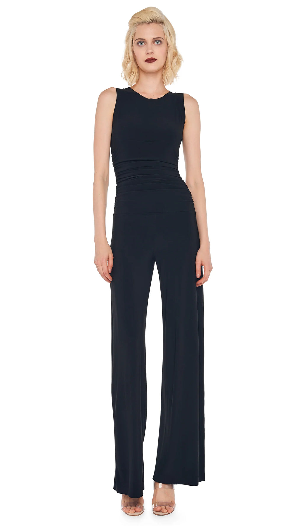 Norma Kamali Shirred Waist Jumpsuit