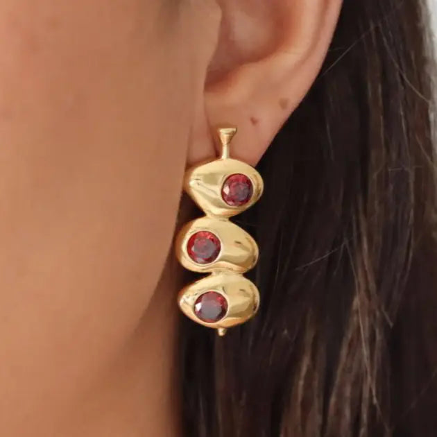 Liv Bella Vita Velvet Martini Olive Earrings
