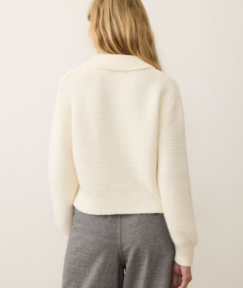 
                      
                        Marine Layer Everly Cable Knit Sweater Polo
                      
                    