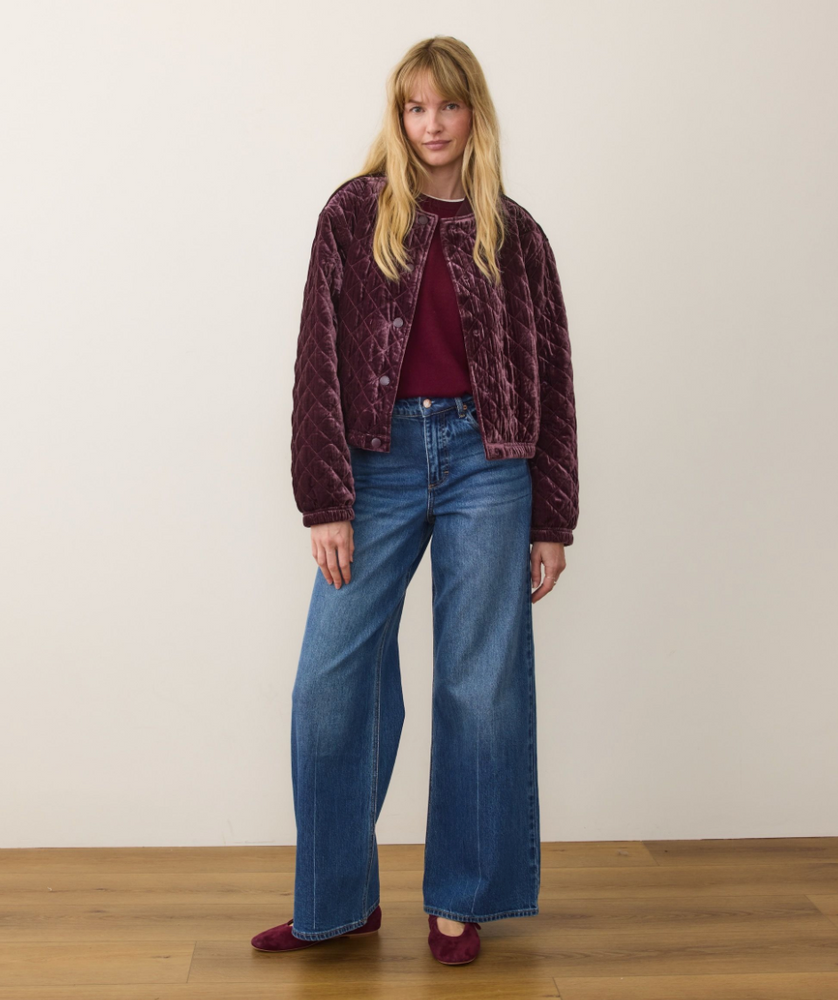 
                      
                        Marine Layer Anita Velvet Quilted Bomber
                      
                    