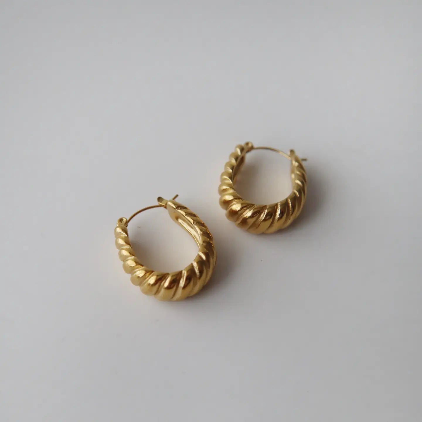 Oval shape hoops with a bold chunky design