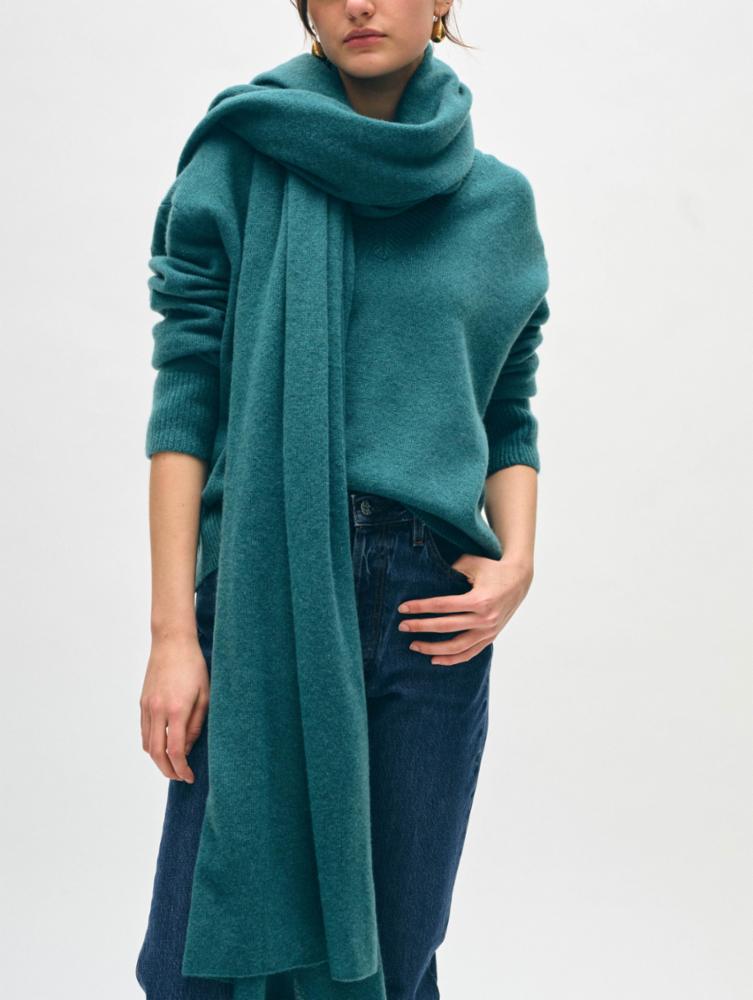 The Jade Heather Cashmere Travel Wrap by White + Warren