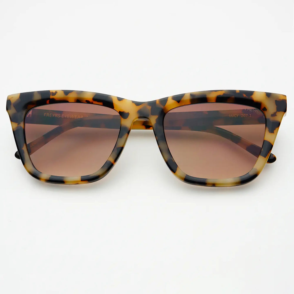 
                      
                        FREYRS Women's cat-eye sunglasses with tortoiseshell frame and brown lenses 
                      
                    