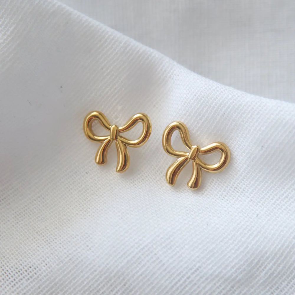 The Bow Stud Earrings by Jessa Jewelry at Harbour Thread