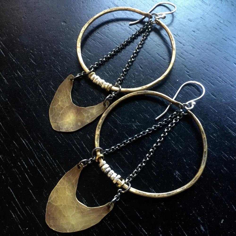 The Medium Warrior Earrings by Jennifer Kahn Jewelry