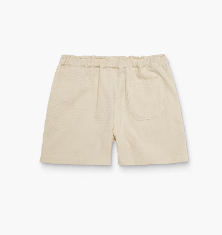 
                      
                        The OAS Cream Golconda Terry shorts are crafted from a heavyweight jacquard-woven terrycloth and feature a back patch pocket
                      
                    
