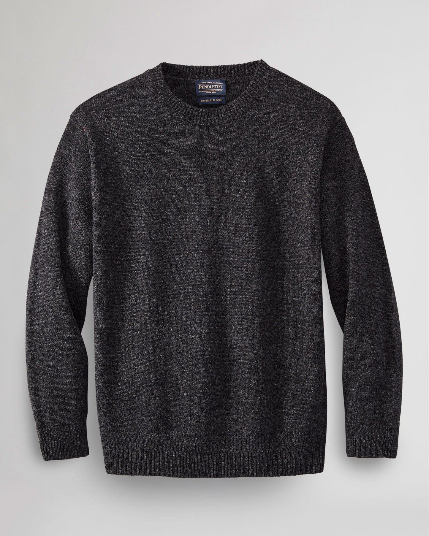 Pendleton Shetland Wool Crewneck Sweater - Black Heather